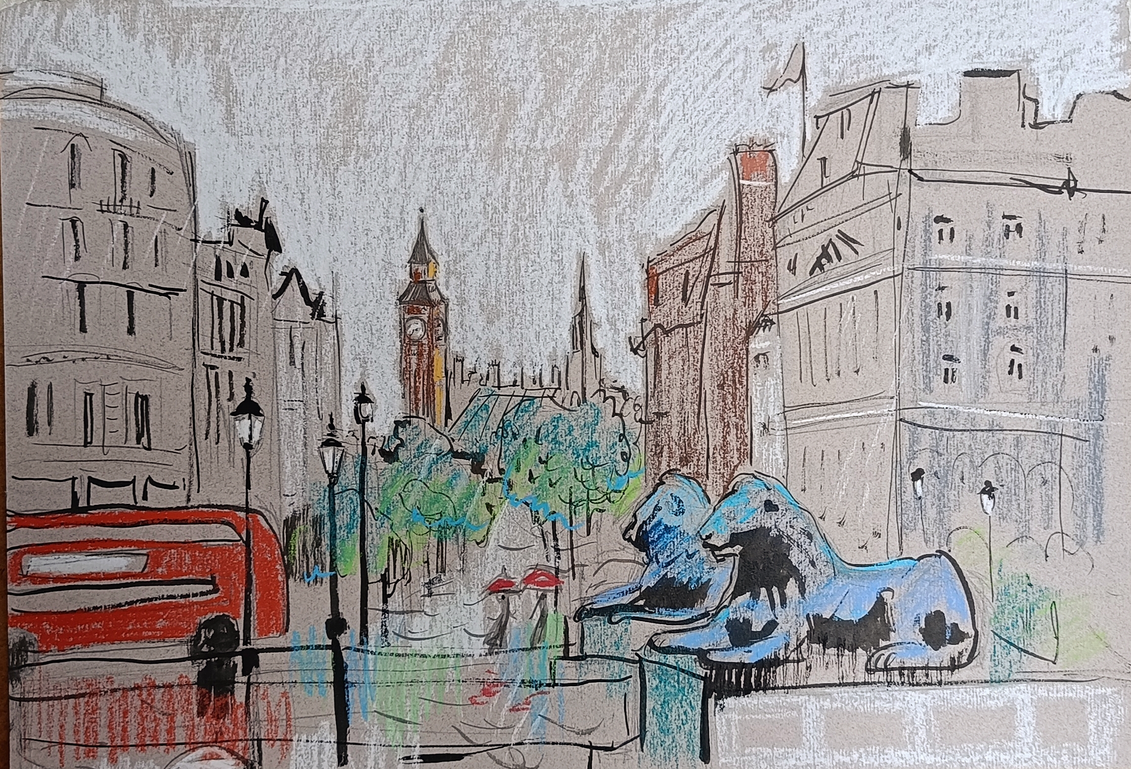 Творческое занятие «Дождливый Лондон. Пейзаж» 6 июля