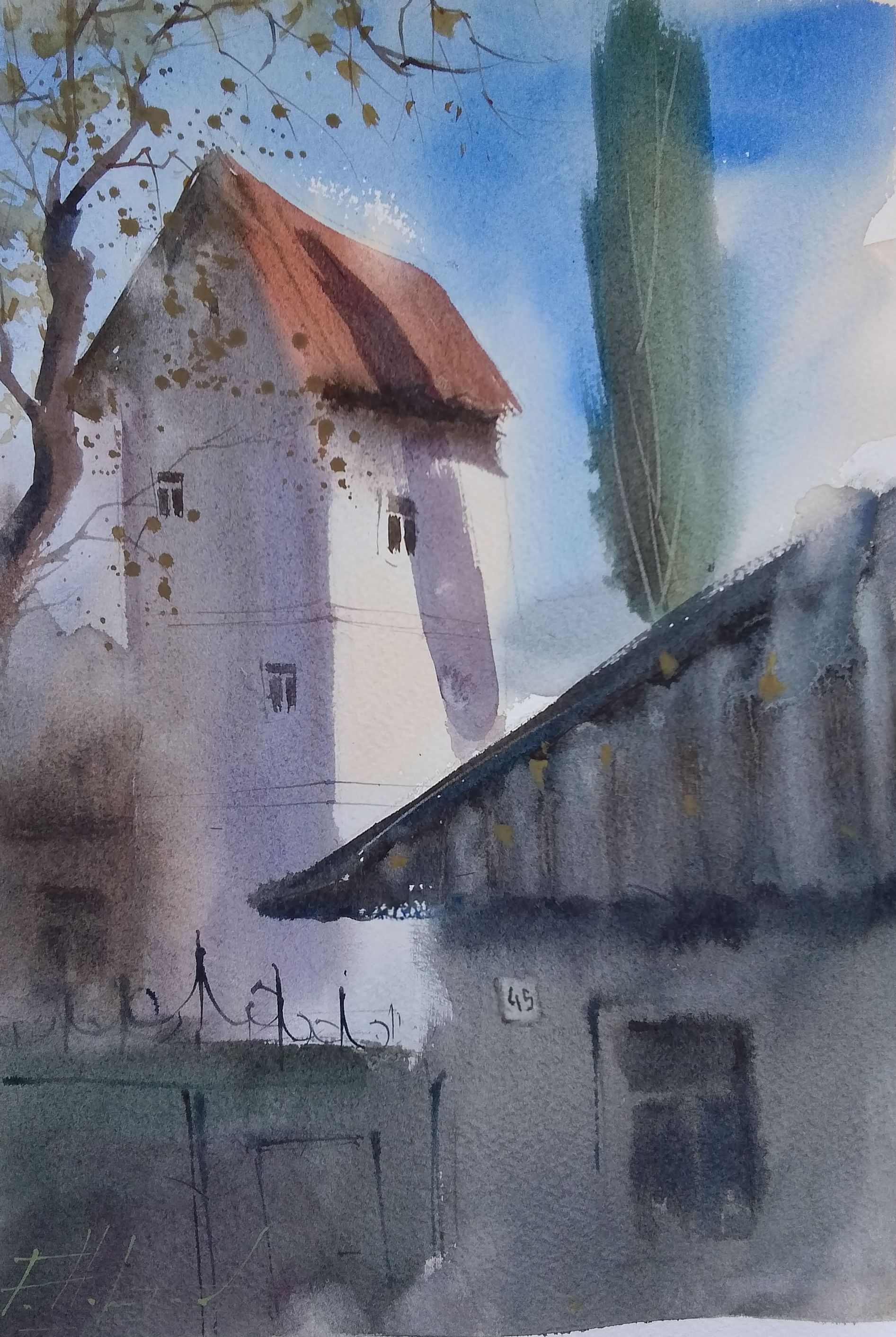 Творческое занятие по акварели «Старый город» 12 сентября