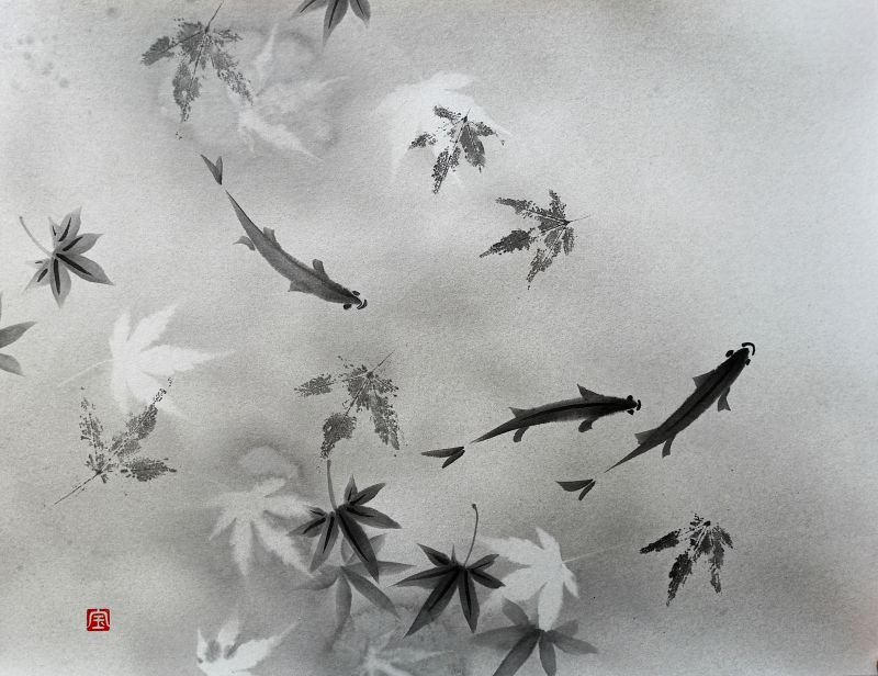 Мастер–класс по японской живописи тушью суми–э «Рыбки в пруду» 8 ноября