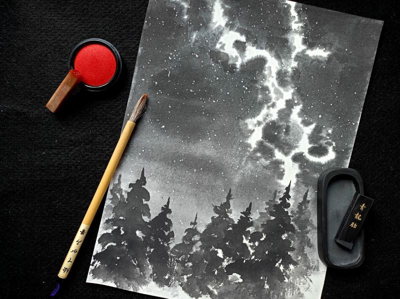 Мастер–класс по японской живописи тушью суми–э «Звёздное небо» 11 апреля