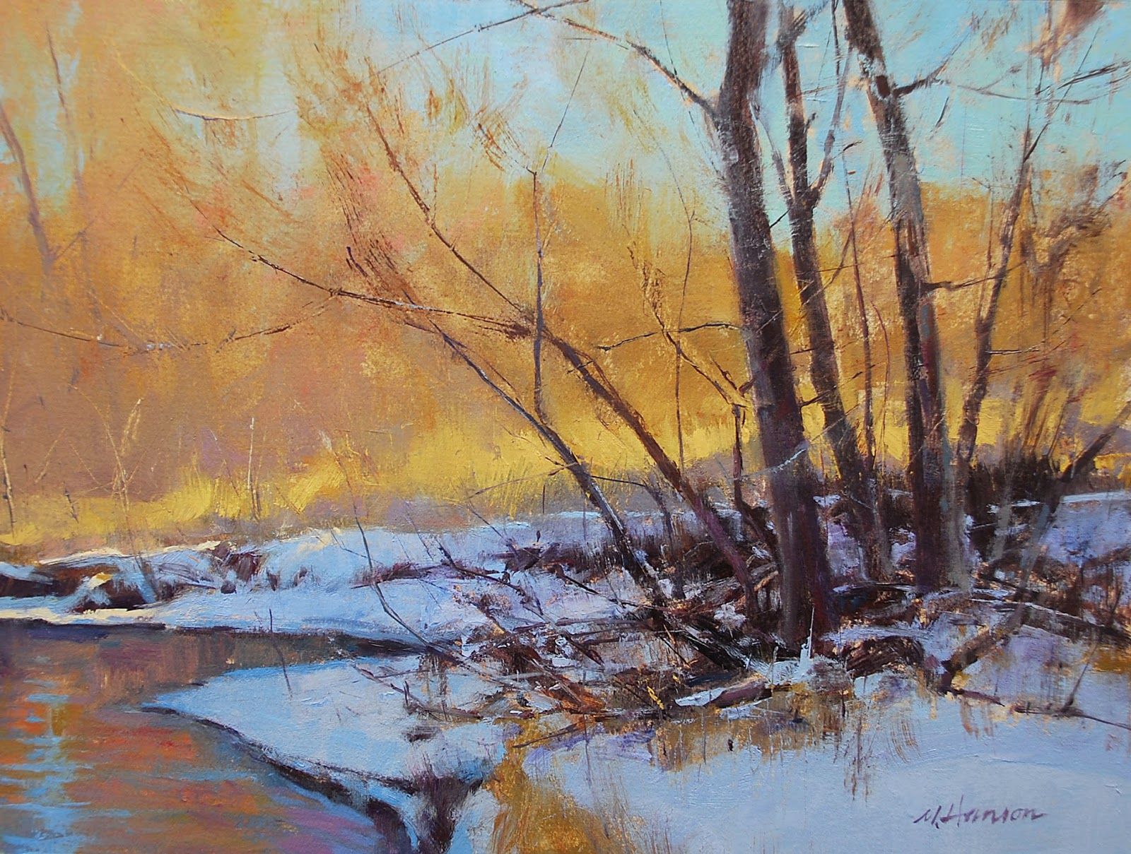 Творческое занятие по живописи акрилом «Оттепель» 21 марта