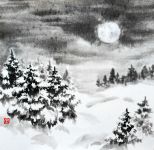 Мастер–класс по японской живописи тушью суми–э «Зимний пейзаж» 20 декабря