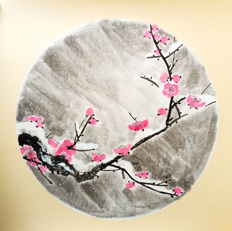 Мастер–класс по японской живописи тушью суми–э «Слива умэ под снегом» 14 февраля