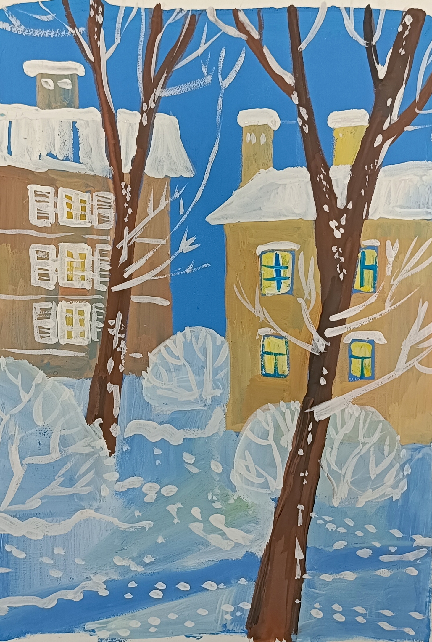 Творческое занятие «Зимний пейзаж» 1 февраля