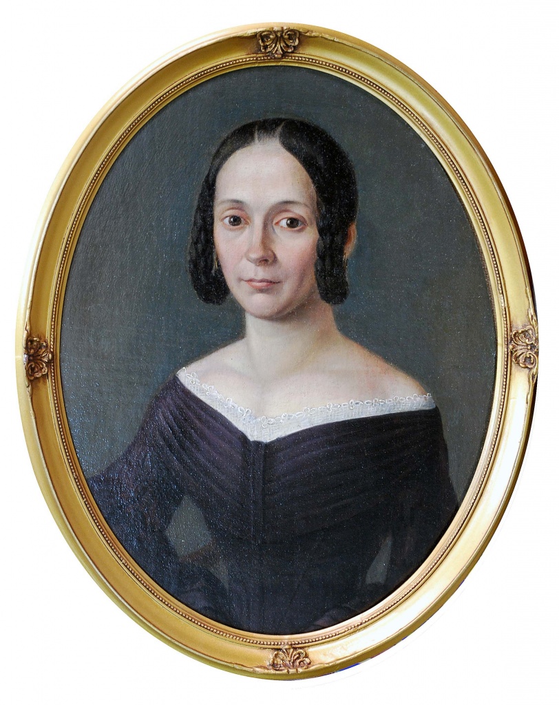 Н.х. Портрет женщины с открытыми плечами. К., м. 32,5х24,7.JPG