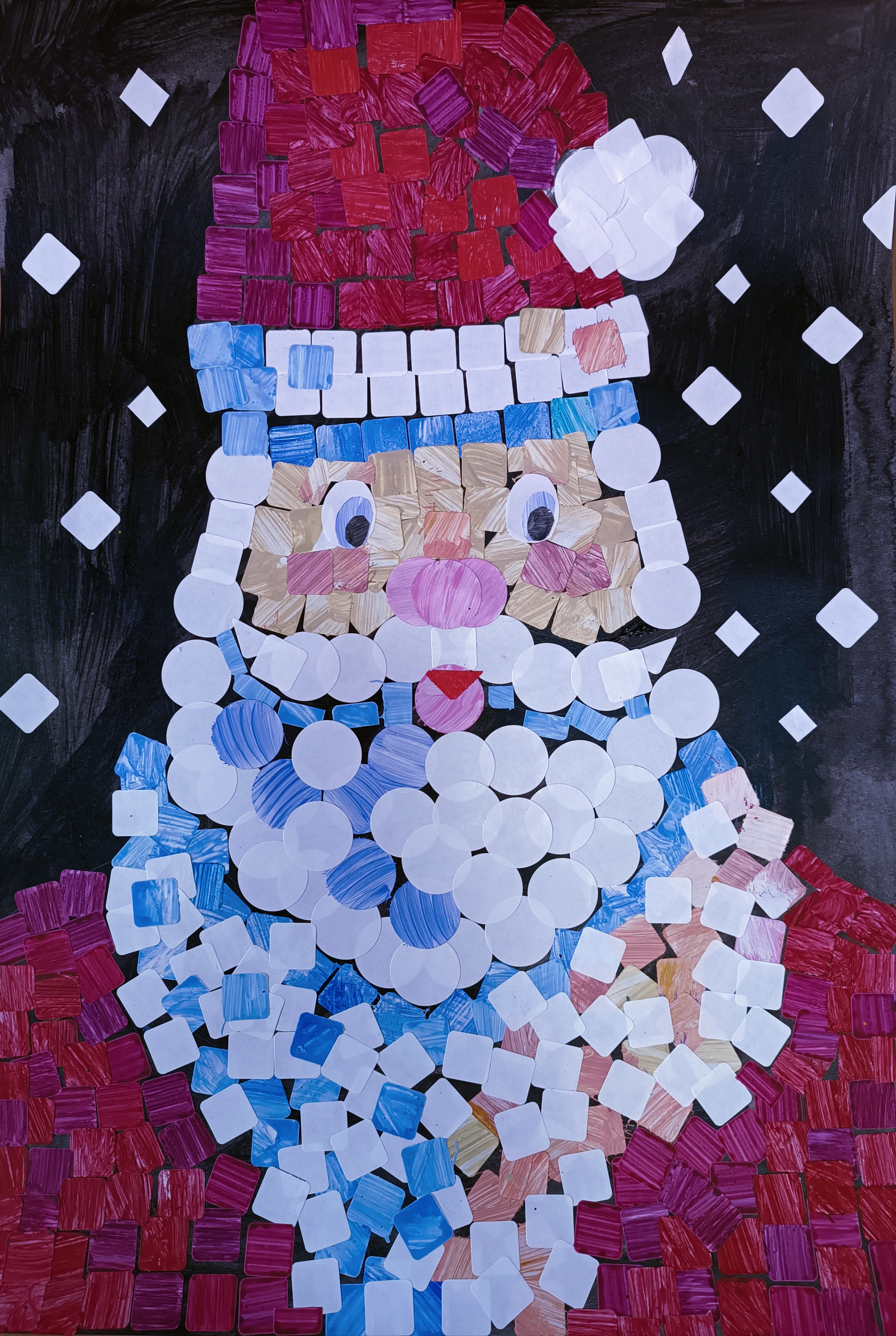 Творческое занятие «Дед Мороз. Мозаичное панно» 10 декабря