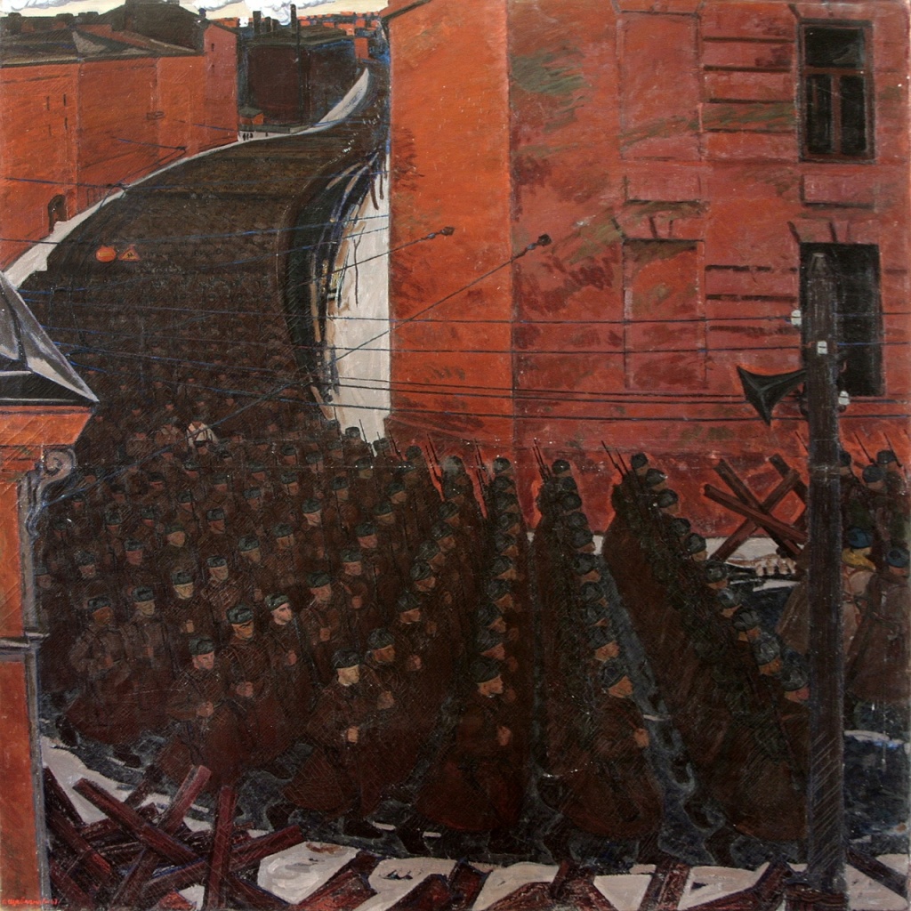 Щебланов Валентин Федорович «Вставай, страна огромная», 1967 г. Холст, масло.